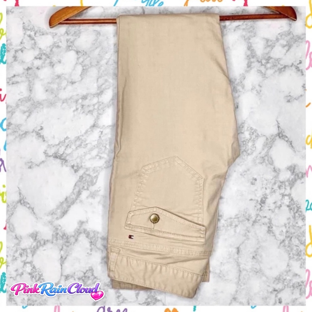 Tommy Hilfiger Light Khaki Jeans Women’s 0 Stretch Y2K Denim Classic Fit